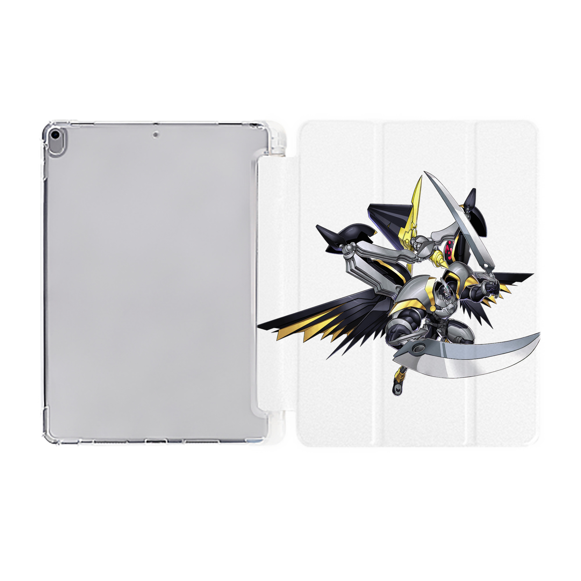 （画像用） 遊☆戯☆王 Yu-Gi-Oh! IPad ケース ペン収納付き 三つ折りスタンド PUレザー×シリコン 対応機種9.5/10.5/10.9インチ